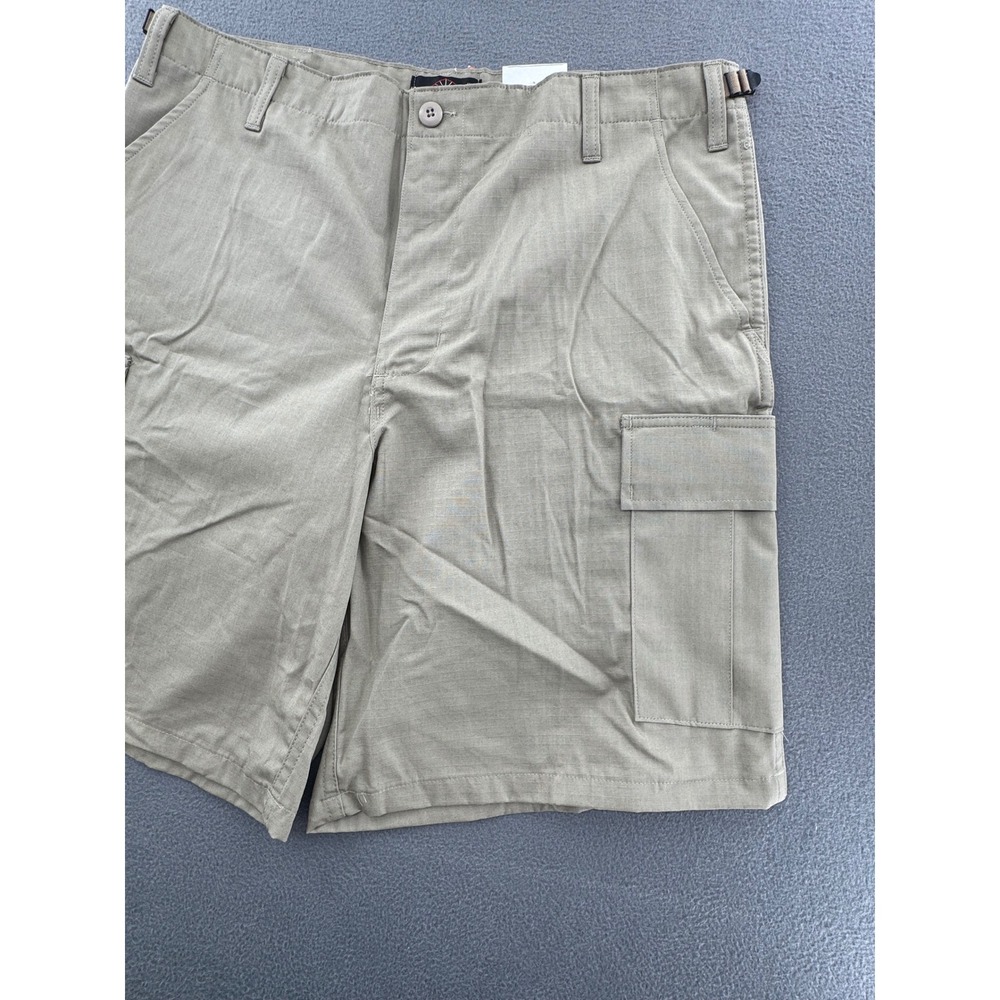 TRU-SPEC Cargo Shorts Men L Khaki Tan Ripstop Tactical Utility 6-Pocket Gorpcore - Picture 3 of 11